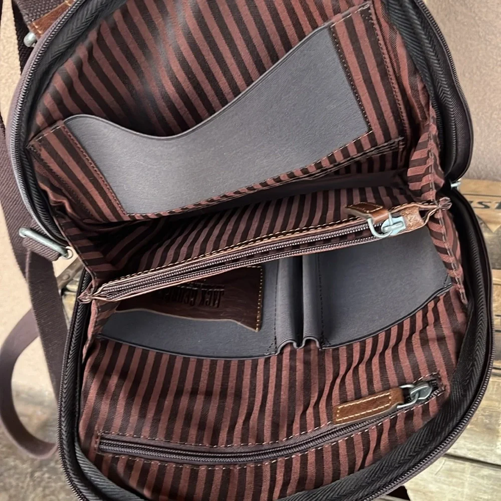 Jack George new never used Brown Leather Crossbody Bag